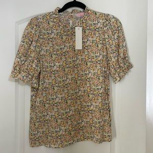 Short Sleeve Flower Top